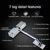 Stainless Steel Simple Door Closer Home Hotel Office Automatic Spring Door Closer Device Practical Hardware Tools Easy