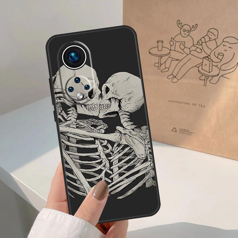 Skeleton Skull Kiss Case For Honor Magic 7 Lite 5 6 8 Pro Cover For Honor 400 200 90 70 50 X8a X8b X9a X9b X9c