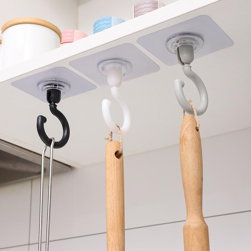 Ceiling Hook Seamless RoofNo Need for Drilling Ceiling Inverted HookHousehold Multi-functionalRotatablePowerful Ceiling Adhesive Hook