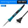 Adjustable Temperature 60W/80W/120W Electric Soldering Iron with Digital Display - Inner-Heated EU Standard Repair Kit.