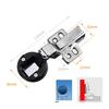 Glass Door Hinge Hydraulic Buffer Kitchen Cupboard Glass Door Damper Hinges Home Wine Cabinet Furniture Hardware Round