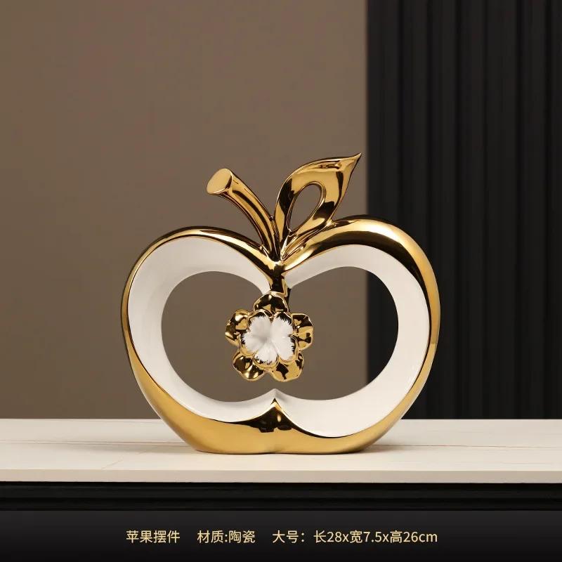 

Фруктовые украшения Ping An, легкая роскошь, элитная домашняя обстановка, новоселье, новый дом, фойе, винный шкаф, тумба под телевизор, яблоко