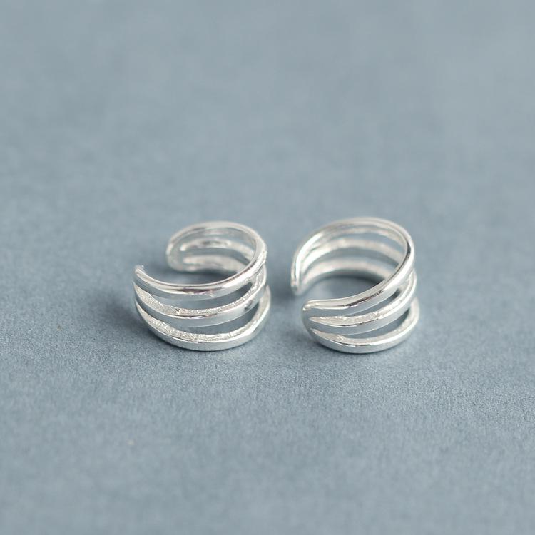 S925 Silver Minimalist Ear Cuff for Women - Korean Fashion, Non-Pierced Cartilage Clip Earring