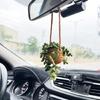 Handmade Crochet Car Styling Plant Succulent Car Plant Ornamentos Decoration