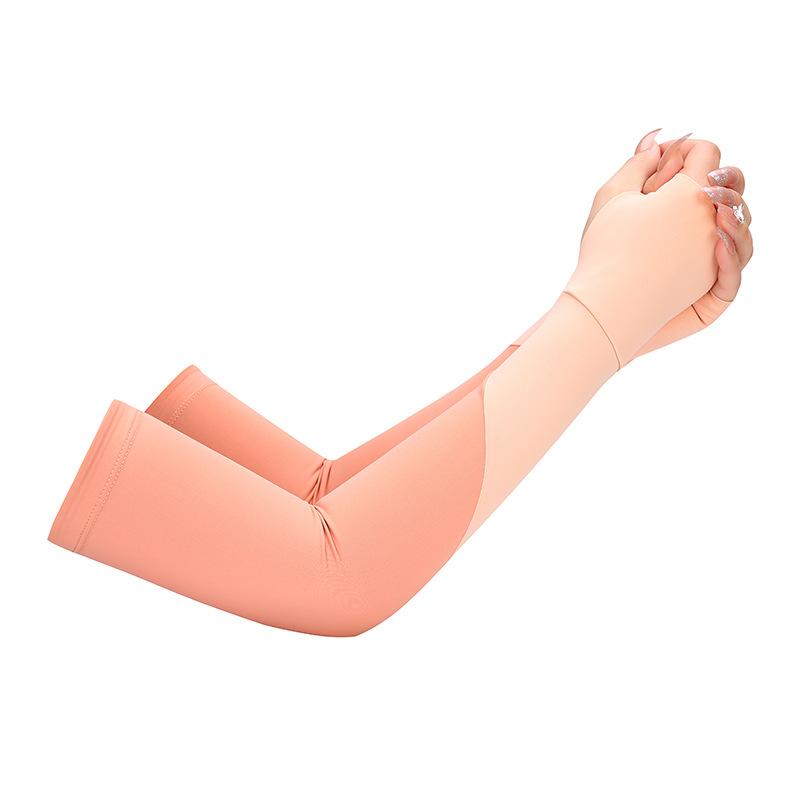 

Нарукавники Ice с цветными блоками для женщин летом, двухцветные нарукавники с защитой от ультрафиолета, нарукавники для путешествий на открытом воздухе, нарукавники Ice Silk для отдыха на открытом воздухе average size