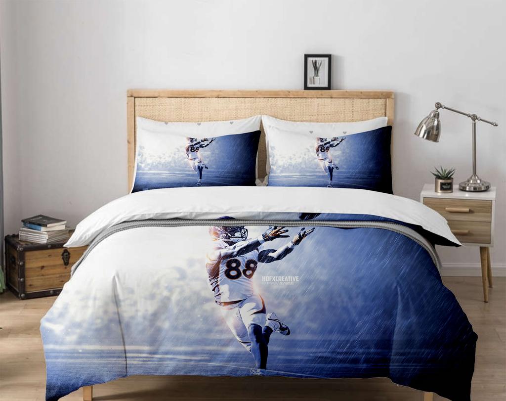Back To School Rugby Duvet Cover Set King Queen Double Full Twin Single Size Bed Linen Set