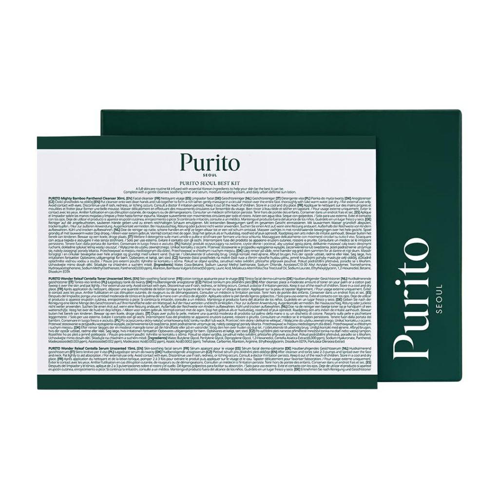 PURITO SEOUL Best Kit, 5-Piece Travel Skincare Set