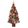 Decorative Mantel Accent for Holidays Christmas Handmade Door Hanging Kit, Patchwork Tree Decoration DIY Sewing Oversized Silhouette Ornament