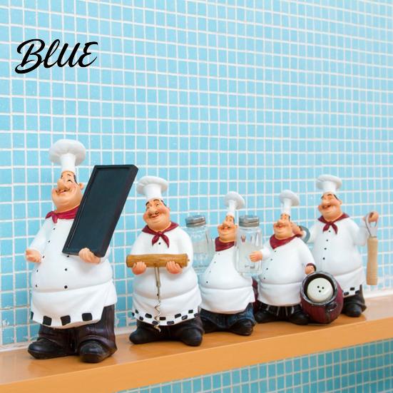 Resin Chef Statue Figurine Countertop Table Decoration