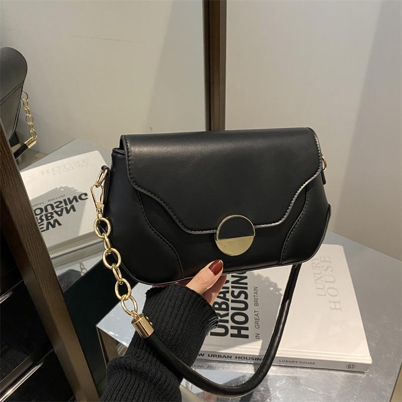 

Trendy Vintage Style Small Shoulder Bag For Women In Black Red Brown White Colors StyleA