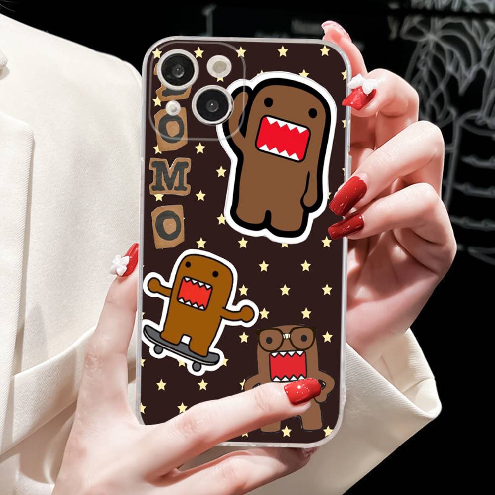 Cute Domo Kun Phone Case For IPhone 17 16 15 14 13 11 12 Pro Max 16 Plus Transparent