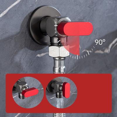 High-Flow Brass Angle Valve For Water Heaters 1/2 Inch Safe Easy Control Water Heater Ball Valve Bathroom Water Stop Valve
