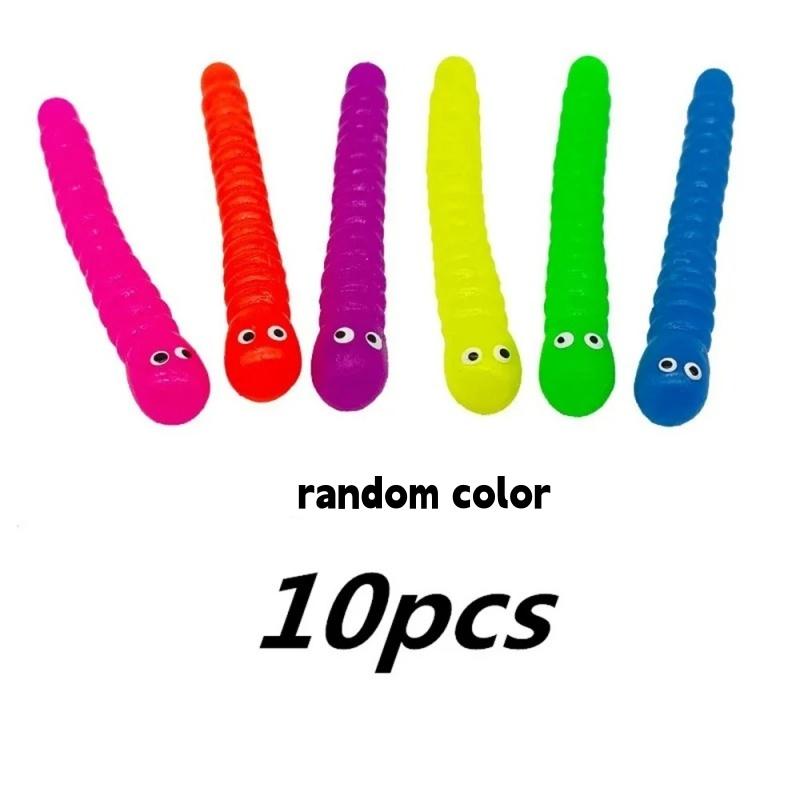Colorful Stretchy Strings Sensory Fidget Worm Toys Party Favors For Kids & Adults Stress Relief Perfect Stocking Stuffers