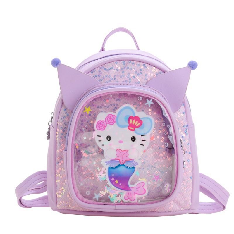 Children'S Backpack Fashion Sequins Kindergarten Elementary School Bag Cute Bow Foreign Style Girl Backpack