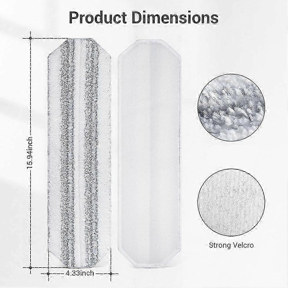 10Pcs Mop Replacement Pads,for O Cedar H2prO Flat Mop System ,Replacment for Vileda H2prO Size Mops 15.94' X 4.33'