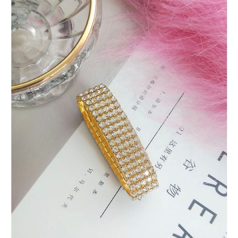 Diamond Versatile Temperament Bracelet for Women's Cold Style Fashion Bracelet Korean Version Simple and Versatile Elastic Bracelet