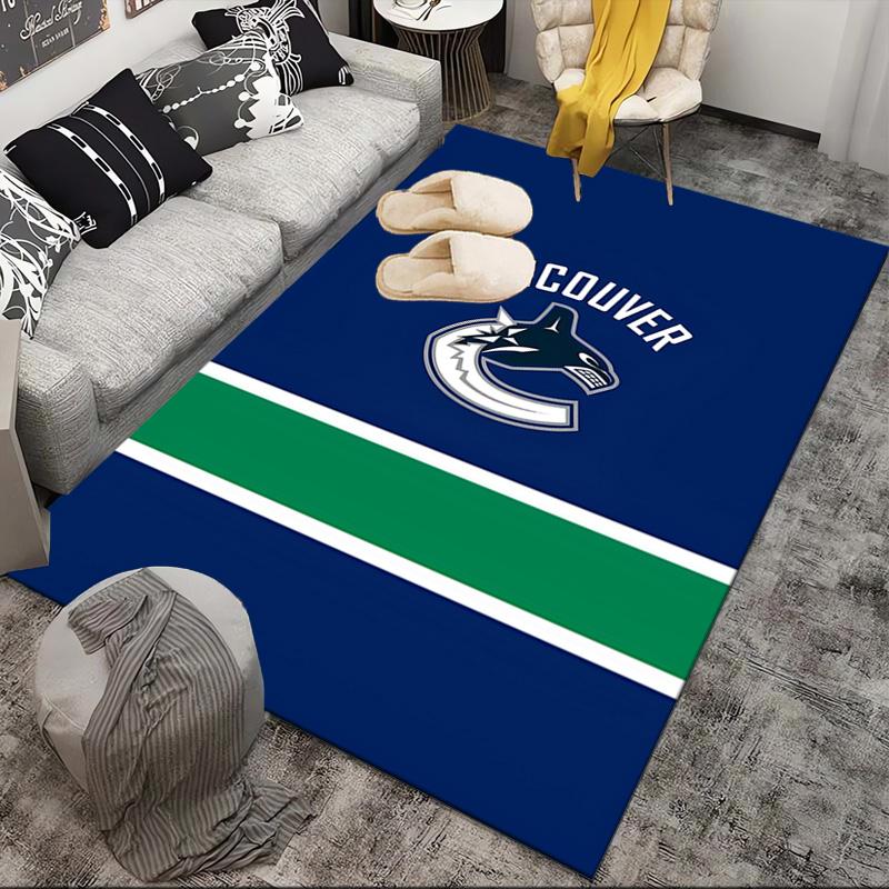 Vancouver Hockey Art Area Rug Suitable for Indoor And Outdoor,Carpets for Kitchens, Homes, Offices, Living Rooms,Home Decor,Christmas Gift