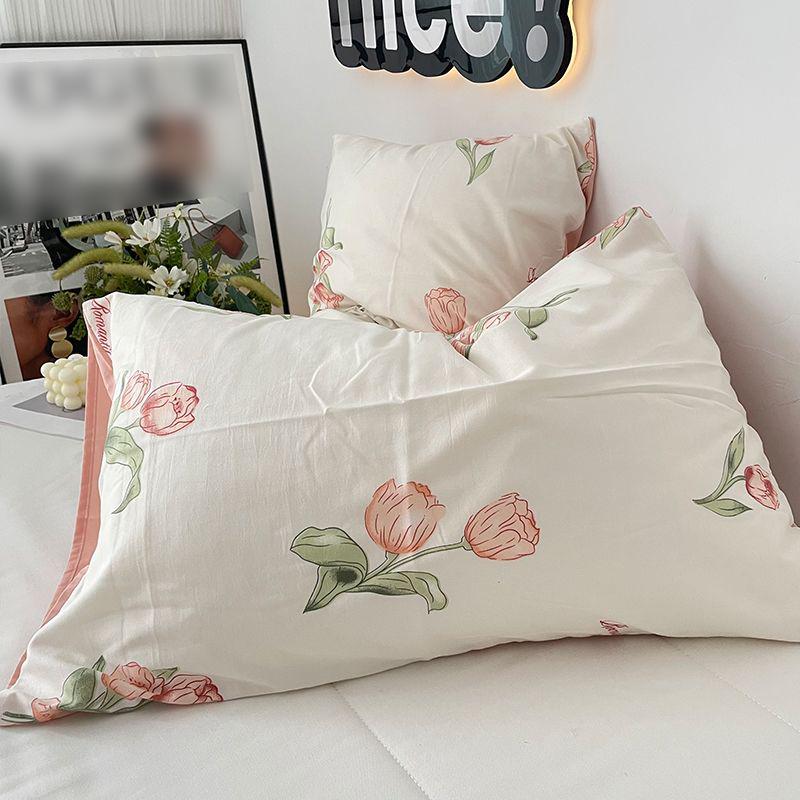 

1 пара корейских наволочек Ins Small Fresh Blue, наволочки из хлопка, выстиранные в домашних условиях, наволочки для спальни 48x74 см, без наволочек 48x74cm (a pair of pillowcases)