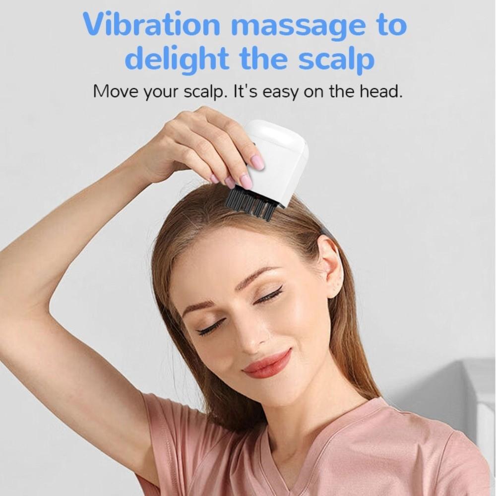 Anti-Frizz Red Light Vibration Massage Comb Essential Oil Liquid Guide Massager  Barber Shop Salon