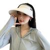 Sun protection cap Foldable sun hat Outdoor riding women's large brim Empty top cycling sun protection fisherman sun hat