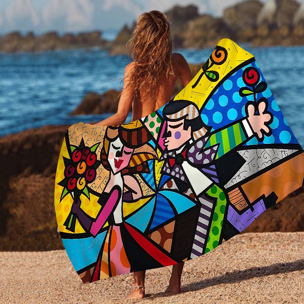 B-Britto Badetuch Mikrofaser Weich Wasserabsorbierend Atmungsaktiv Für Mädchen Kinder Dekoratives Cartoon Strandtuch