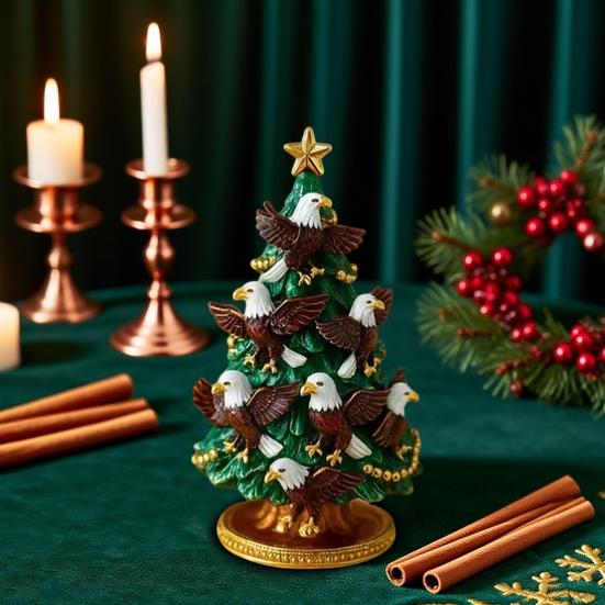 Christmas Ornament Colorful Christmas Tree Resin Display Mold with Bird Decor Living Room Bedroom Home Party Decor