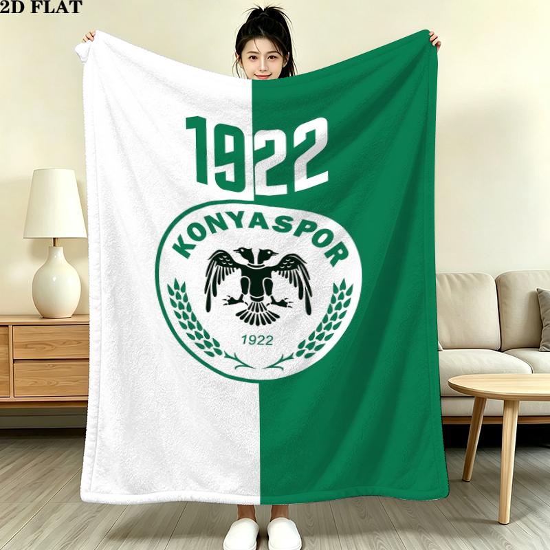 Kocaelispor Kulb Print Flannel Blanket, High quality Comfortable for All Seasons, Home Decor, Warmth and Comfort, Perfect for Christmas Gifts