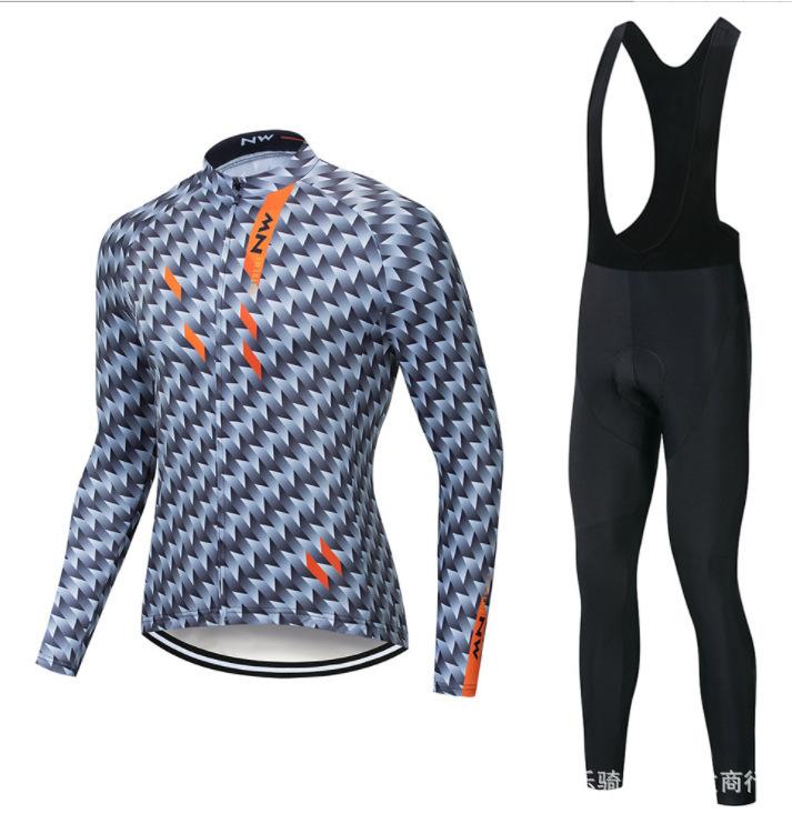 Cycling Suit Long Sleeve Suit Men's and Women's Quick-Drying Highway Mountain Bike Suit Outdoor Cycling Equipment