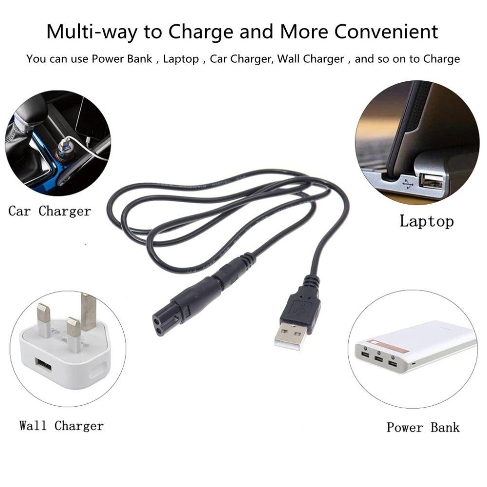 Cable Charger Power Cord USB Charging Plug Cable Electric Hair Clippers Charger USB Adapter
