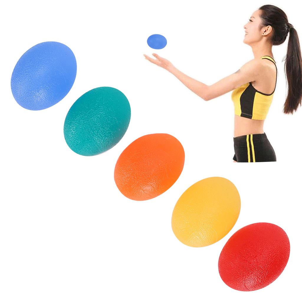 5pcs Hand Grip Ball Fitness Finger Exerciser Silicone Strength Training Squeeze Ball