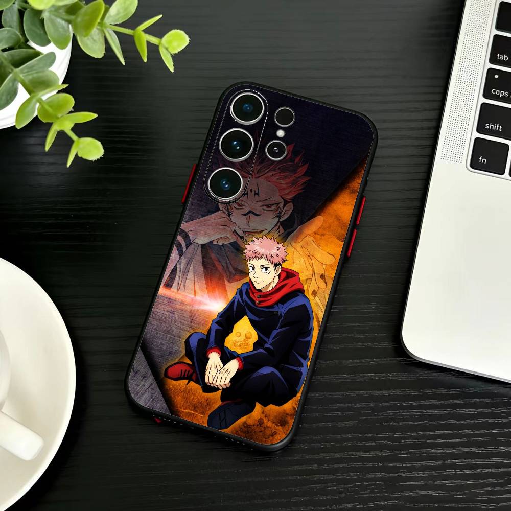 Jujut-su I-Ichiji L-Kaisen Phone Case For Samsung S26,S25,S24,S23,S22,S30,S21,Ultra,Plus,FE 5G Black Soft Cover Samsung S26ULTRA
