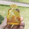 Citrine Money Bag Figurine Feng Shui  Crafts Coin Lucky Ornament Office Living Room Table Decoration Glass  Year Gift