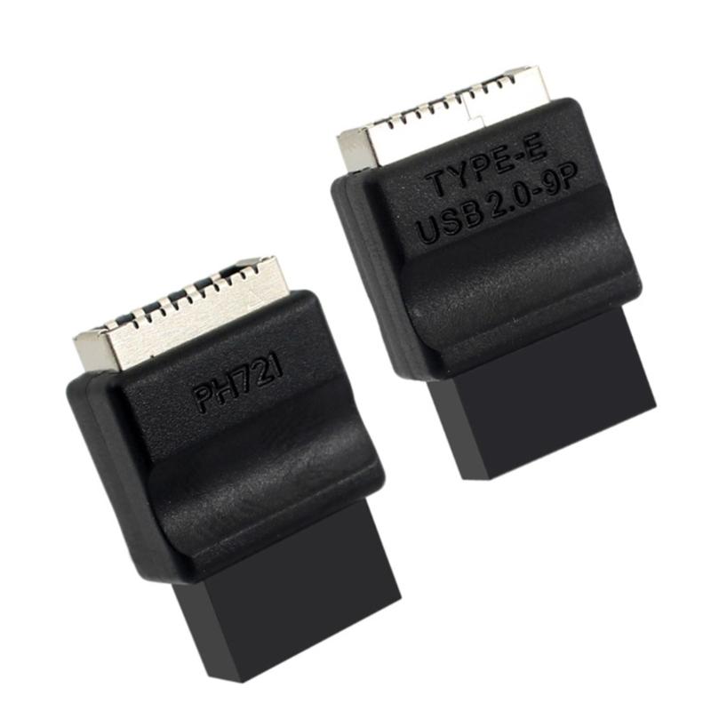 USB 2.0 9Pin to Type Header Adapter Front Panel Connectors Motherboard USB 9Pin to Type for Desktop Motherboard