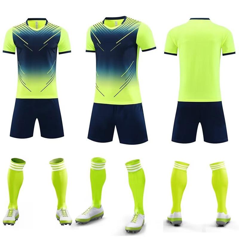 New Football Jersey Set Men'S Adult Children'S Game Sports Jersey Students Short-Sleeved Jersey Badminton Jersey Women'S Summer