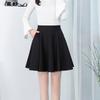 Black Pleated Midi Skirt: High Waist, Elastic, with Pockets - Perfect for Dancing