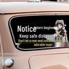 Beginner Driver Caution: Maintain Distance - Female Driver Rear Windshield Sticker