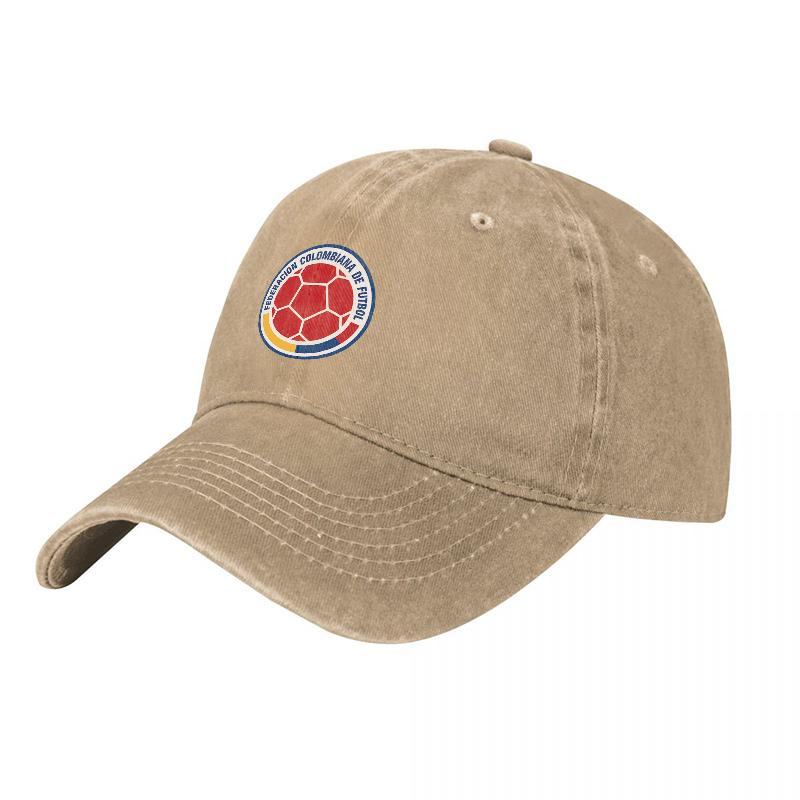 Colombia Nationaal Voetbalteam Logo Gewassen Katoen Baseballpet Klassieke Pasvorm Verstelbare Pet Sportstijl Buitenaccessoire