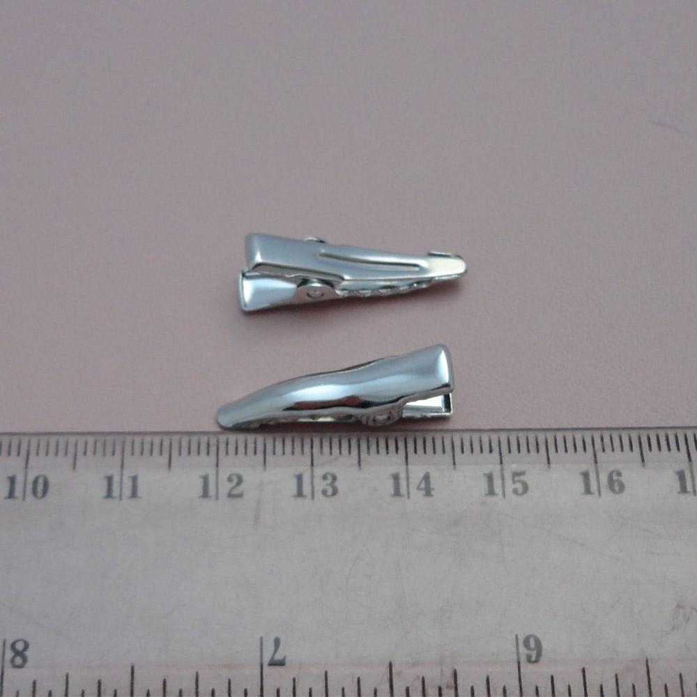200PCS/bag 2.5cm Teethed Single Prongs Metal Alligator Hair Clips Plain Duckbill Hair Barrettes for Handmade Hair Jewelry