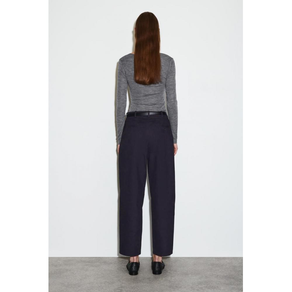 COS Japan Barrel Leg Cotton Chinos Navy