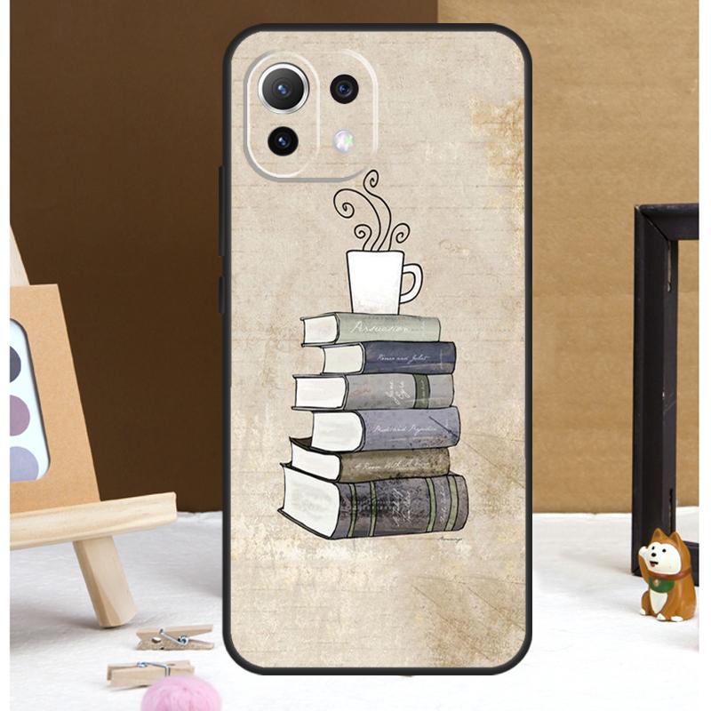 Books And Coffee Case For Xiaomi 13T 14 Pro 11T 12T 12 13 Lite POCO X6 X3 X4 X5 F5 Pro F3 M5s M6 Pro Cover