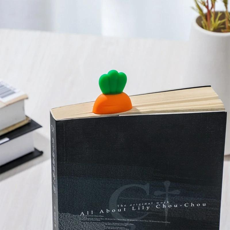 Cute Kawaii Carrot Bookmark Cartoon 3D Stereo Book Marks for Kids DIY Decoration Gift School Supplies Office Stationery