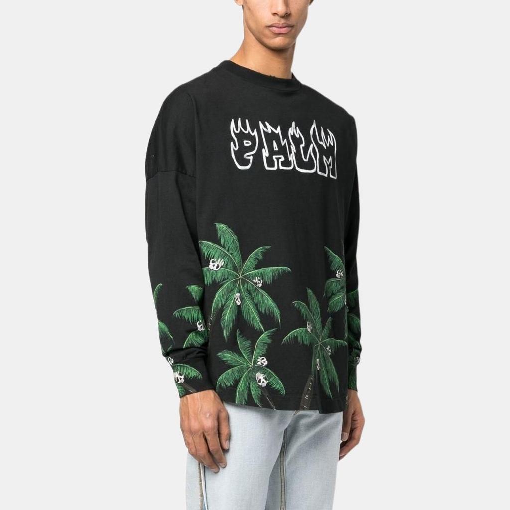 Palm Angels Palms&Skull Over L/S T Shirt Men's PMAB001S23JER0021055