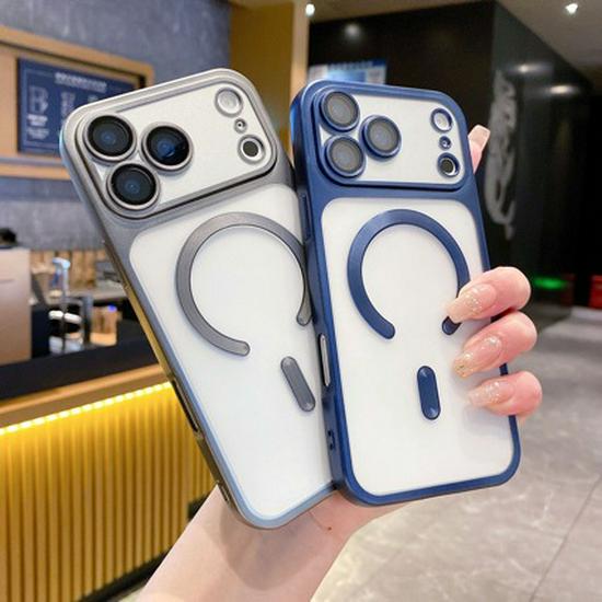 Матовый Магнитный Электрооplated Мягкий Защитный Чехол для iPhone 17 Pro Max 13