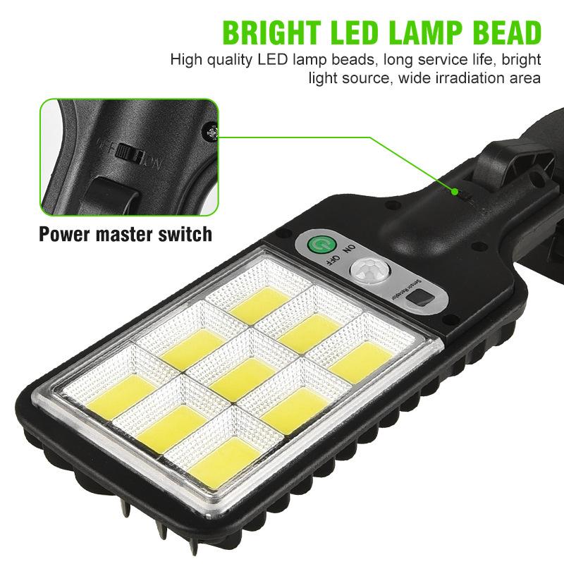 Solar Lamp Solar Street Lights Outdoor With 3 Lighting Modes Waterproof Motion Sensor Security Lamp for Garden Patio Path Yard