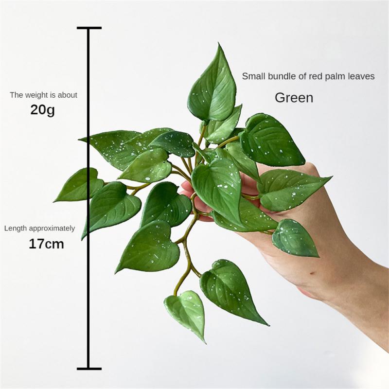 Soft Glue Succulent Plant Mini Artificial Leaves Copper Money Grass Anthurium Leaf Household Decor Desktop Display Party Supply