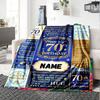 70Th Birthday Celebration Blanket Customize Your Name Warmthful Decor Perfect For Sofa Couch Office Bed Picnics For All Occasions Stylish Decor