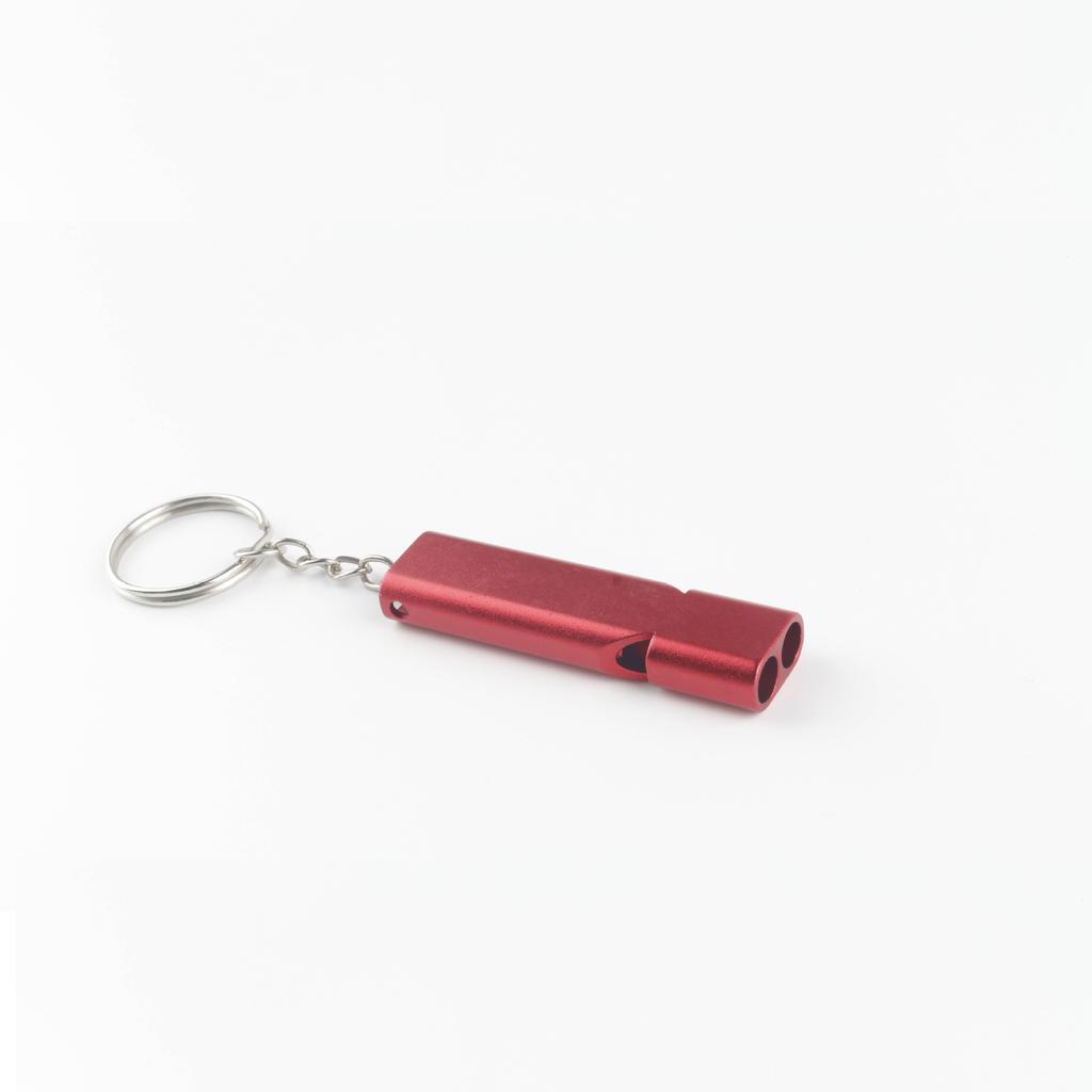Dual-Tube Flat Aluminum Alloy Dual-Frequency Whistle, Outdoor Survival Emergency Whistle, EDC Tool for Camping Hiking Adventure