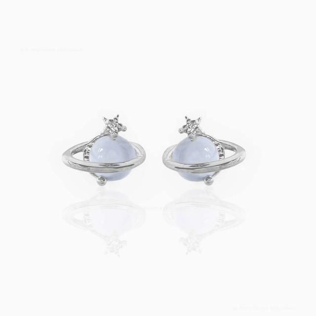 Moda Cristal Zircônia Flor Azul Pequenos Brincos de Argola Para Mulheres Pingente de Aço Inoxidável Brincos de Cartilagem Piercing Jóias