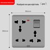 86 Type One-Gang Multi-Function Socket with Switch, High-Power Ten-Hole Panel