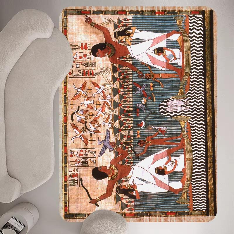 Ancient Egypt Egyptian Floor Carpet Kids Room Bedroom Decoration Balcony Anti-Slip Doormat Living Room Hotel Decor Mat